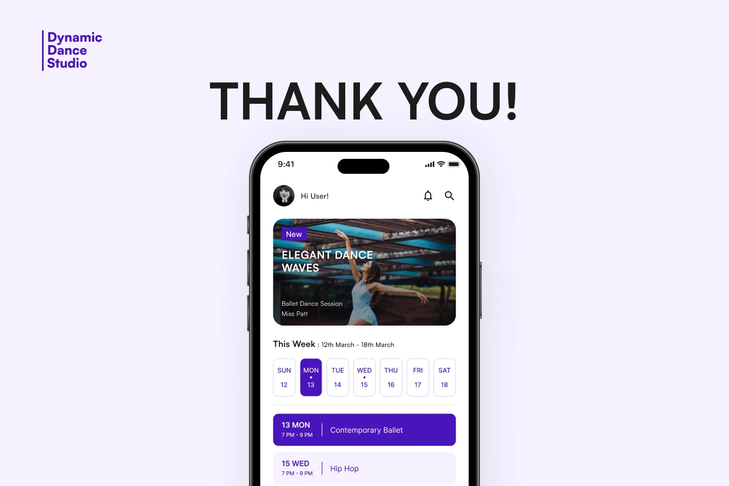 Dynamic Dance Studio - Figma UI Kit for Dance Studio App